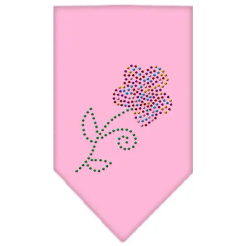 Multi Flower Rhinestone Bandana Light Pink Large Default Title