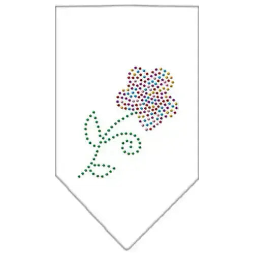 Multi-Flower-Rhinestone-Bandana-White-Small-GreatEagleInc-333913730