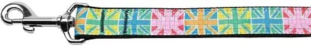 Multi-color Uk Flag Nylon Dog Leash 4 Foot Default Title