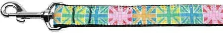 Multi-color-Uk-Flag-Nylon-Dog-Leash-5-8-Inch-Wide-4ft-Long-GreatEagleInc-318642135