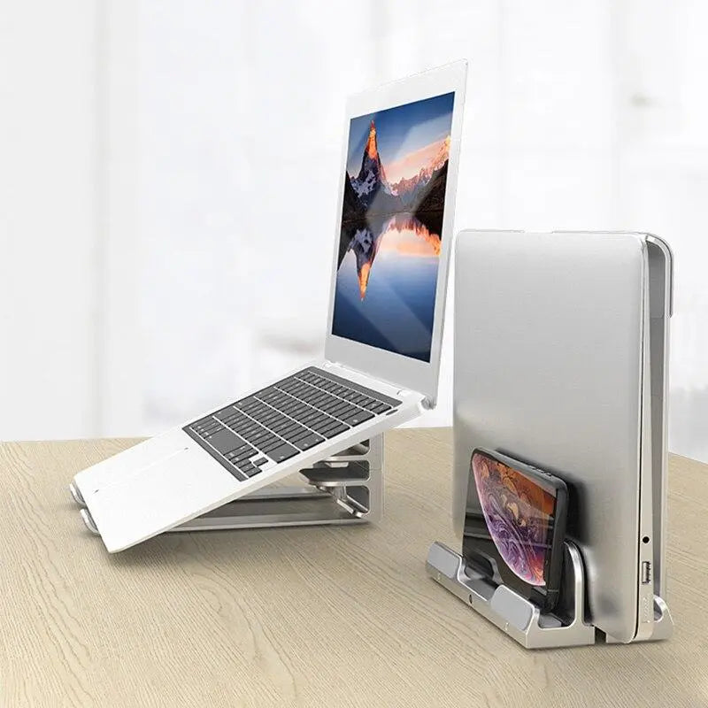 Multifunction Laptop Stand Aluminum Alloy Notebook Stand Holder For Macbook Air Pro HP Lenovo Anti-slip Computer Storage Bracket - GreatEagleInc