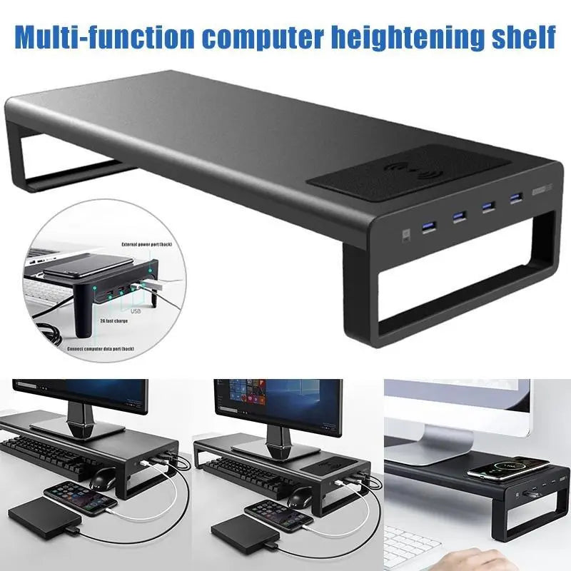 Multiple Purposes Smart Base Durable Convenient Aluminum Alloy Computer Laptop Base Stand With USB 3.0 Port
