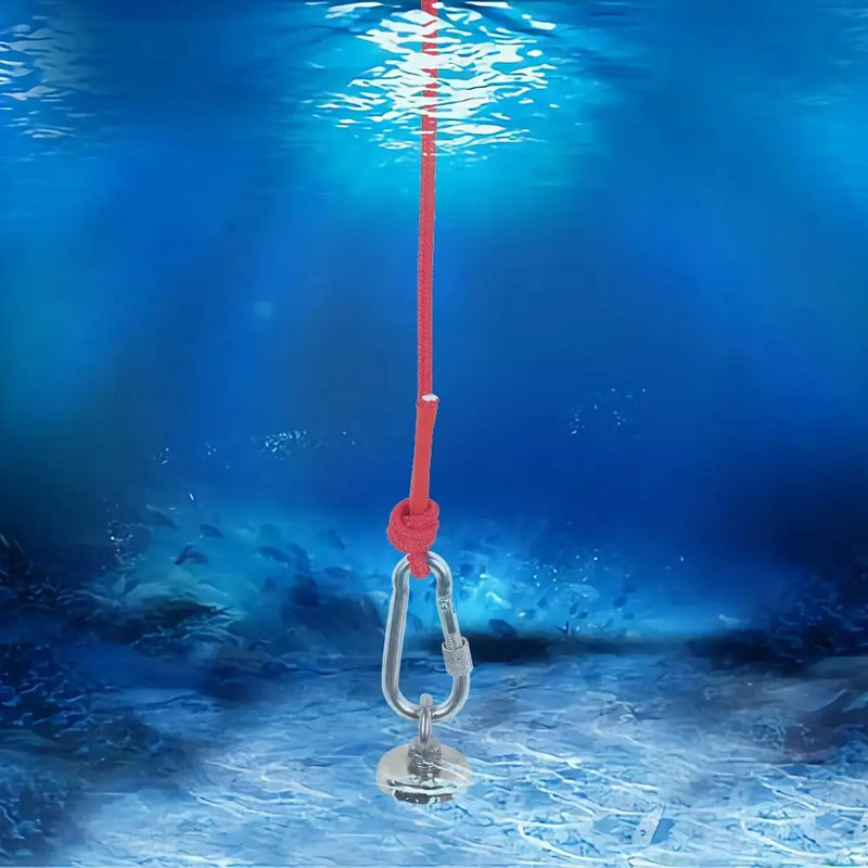 Multipurpose Magnet Fishing Rescue Safety Rope Rock Climbing Cord with Carabiner - GreatEagleInc