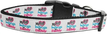 My Heart Belongs To Daddy Nylon Collar Large Default Title