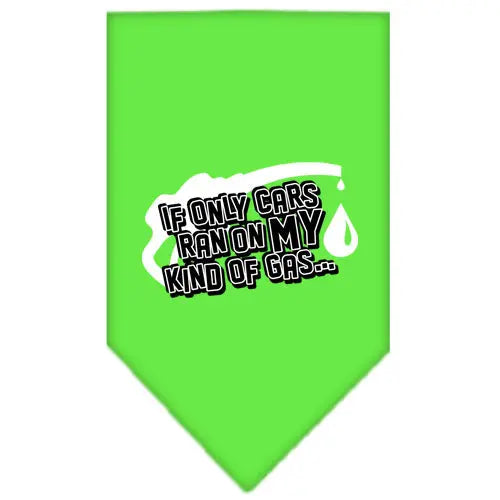 My Kind Of Gas Screen Print Bandana Lime Green Small Default Title