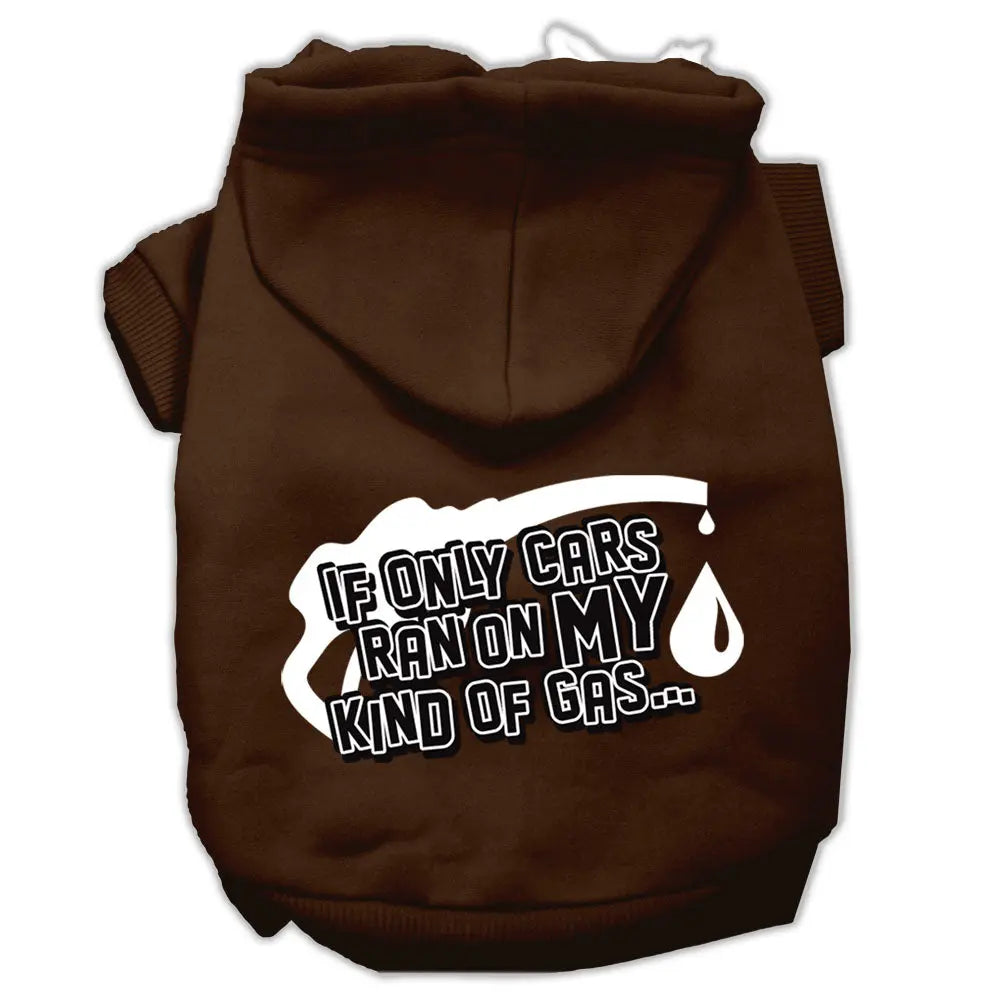 My Kind Of Gas Screen Print Pet Hoodies Brown Xl Default Title