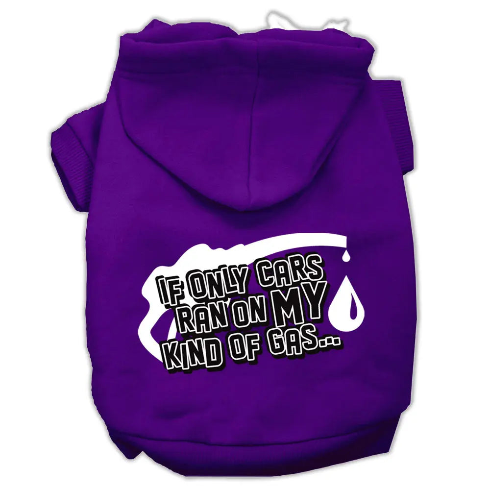 My Kind Of Gas Screen Print Pet Hoodies Purple Size Xl Default Title
