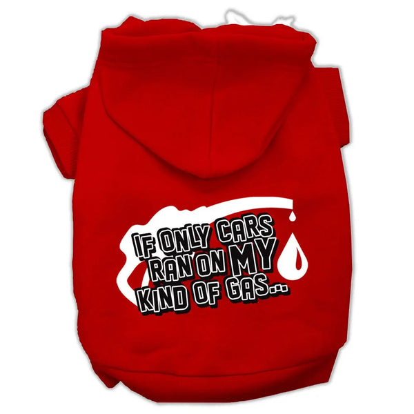 My Kind Of Gas Screen Print Pet Hoodies Red Size L Default Title