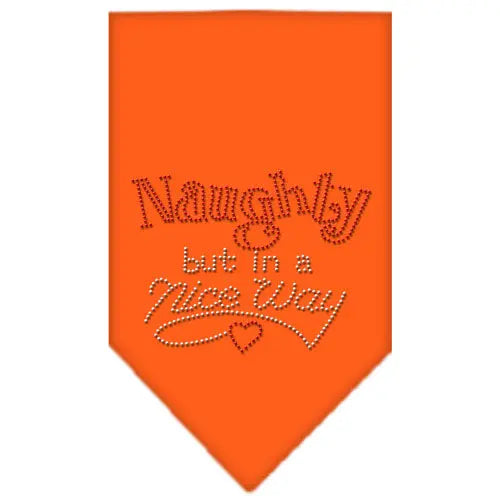 Naughty But In A Nice Way Rhinestone Bandana Orange Large Default Title