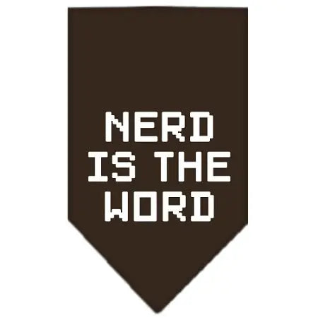 Nerd Is The Word Screen Print Bandana Cocoa Small Default Title