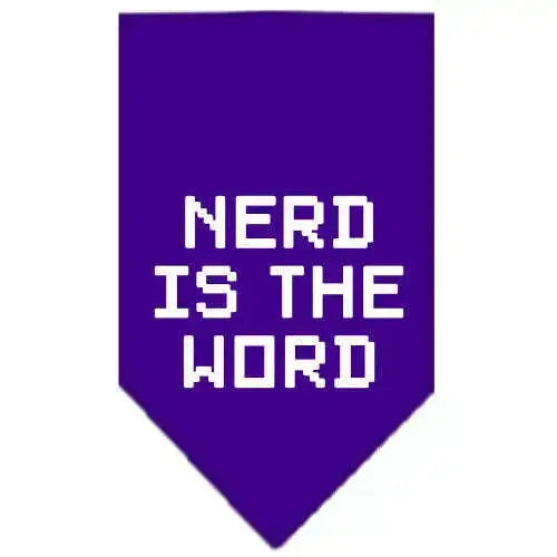 Nerd-Is-The-Word-Screen-Print-Bandana-Purple-Large-GreatEagleInc-319082153