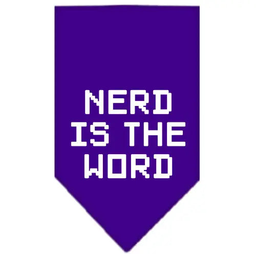 Nerd Is The Word Screen Print Bandana Purple Large Default Title