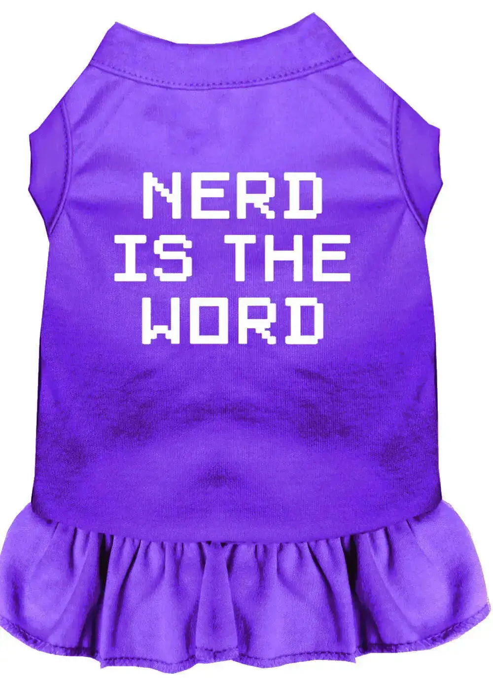 Nerd-Is-The-Word-Screen-Print-Dress-Purple-Sm-GreatEagleInc-320088761