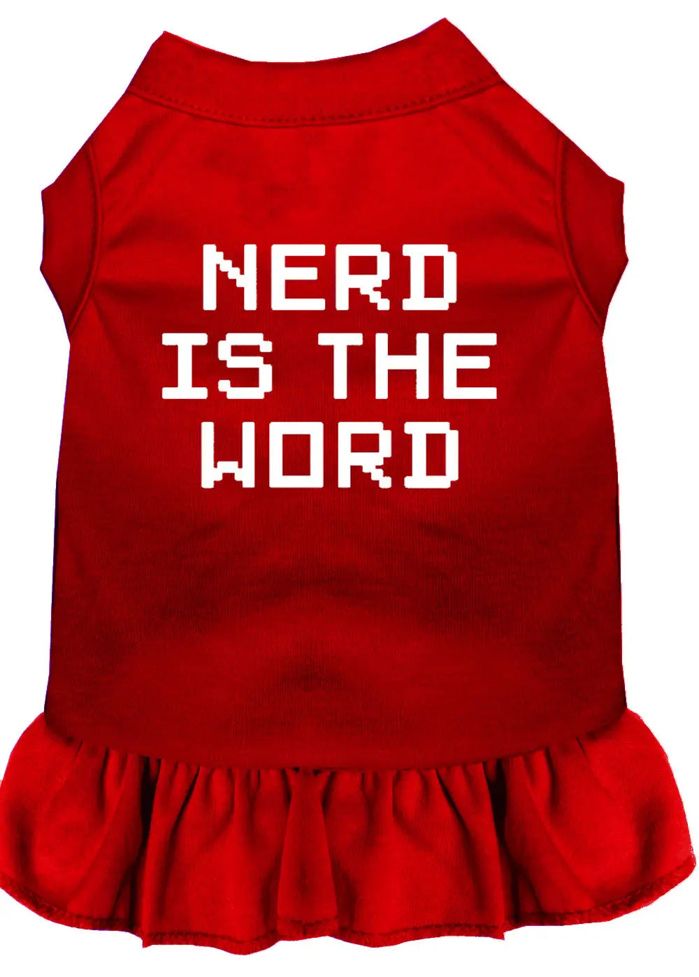 Nerd Is The Word Screen Print Dress Red Xl Default Title