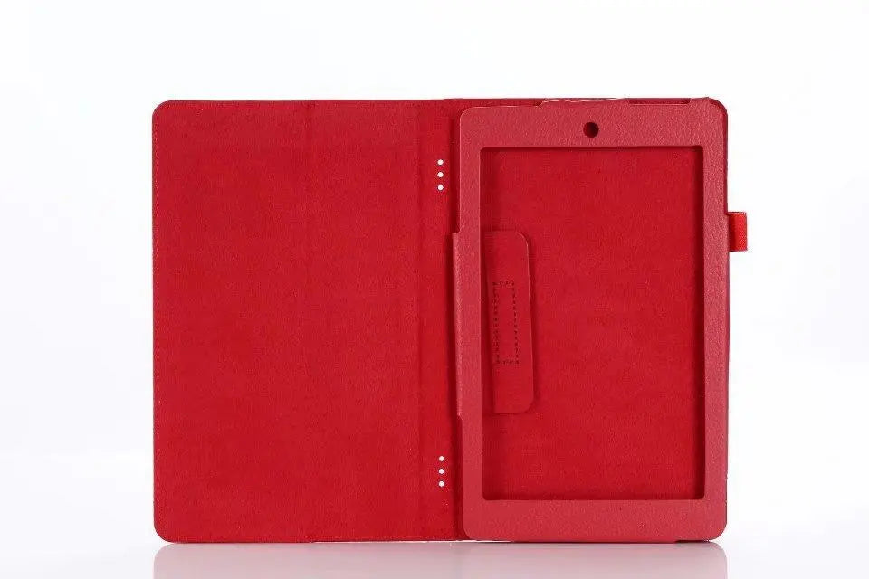 New Fire HD8 2017 Leather Case Kindle HD8 Protective Cover Lychee Pattern - GreatEagleInc