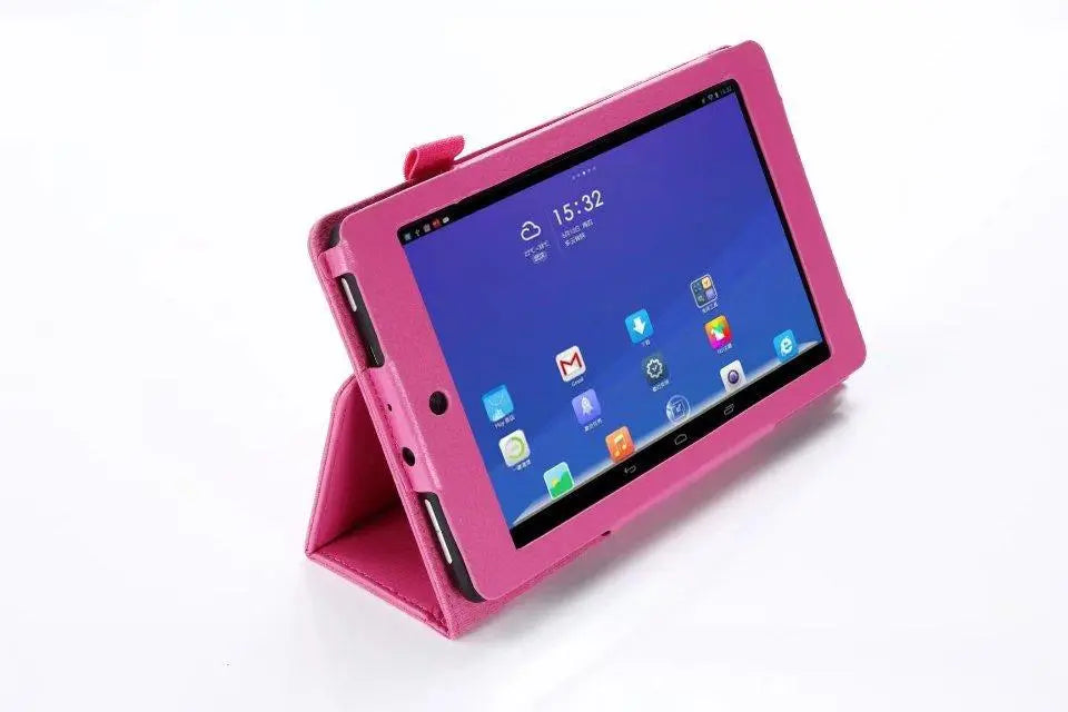 New Fire HD8 2017 Leather Case Kindle HD8 Protective Cover Lychee Pattern - GreatEagleInc