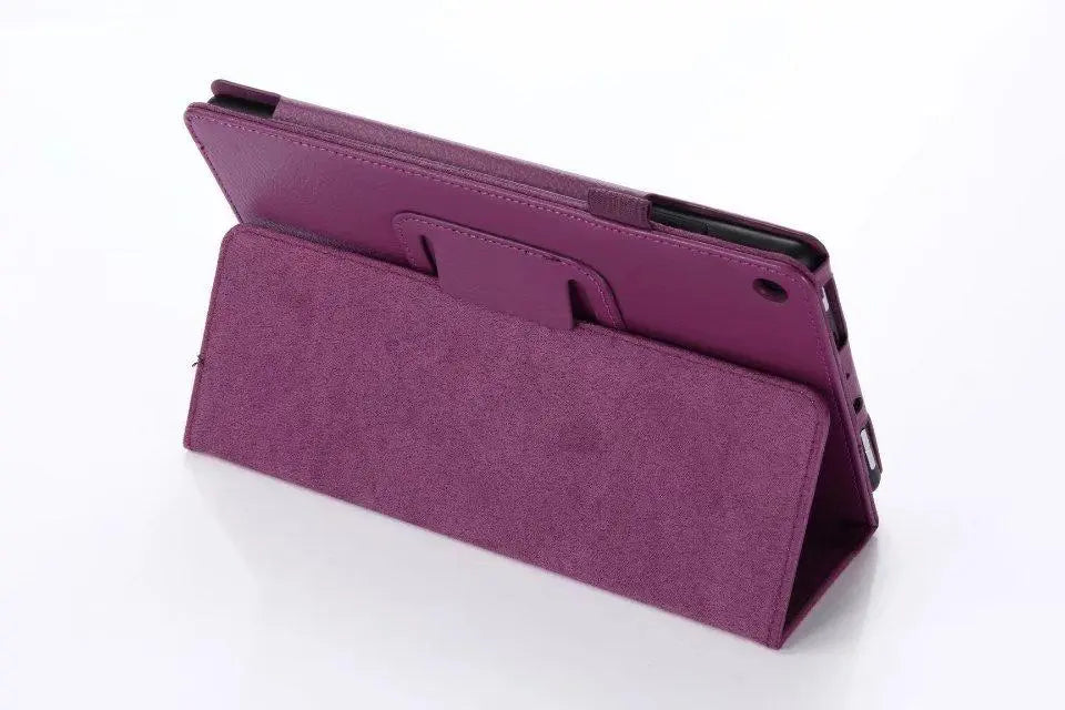 New Fire HD8 2017 Leather Case Kindle HD8 Protective Cover Lychee Pattern - GreatEagleInc