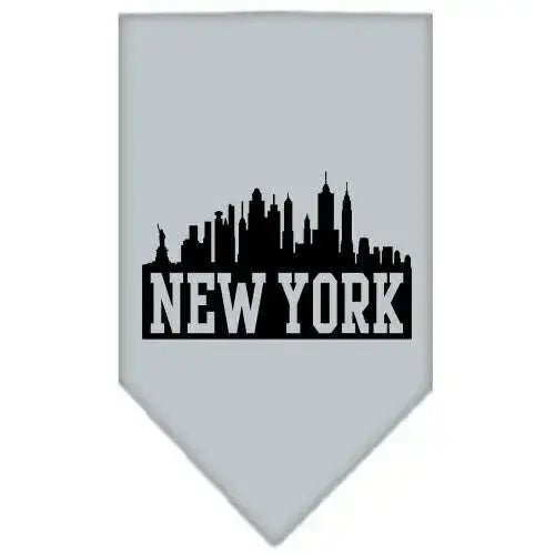 New-York-Skyline-Screen-Print-Bandana-Grey-Small-GreatEagleInc-333914699