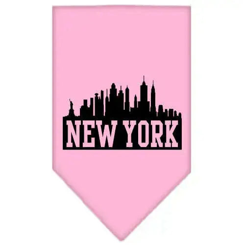 New-York-Skyline-Screen-Print-Bandana-Light-Pink-Large-GreatEagleInc-318958435