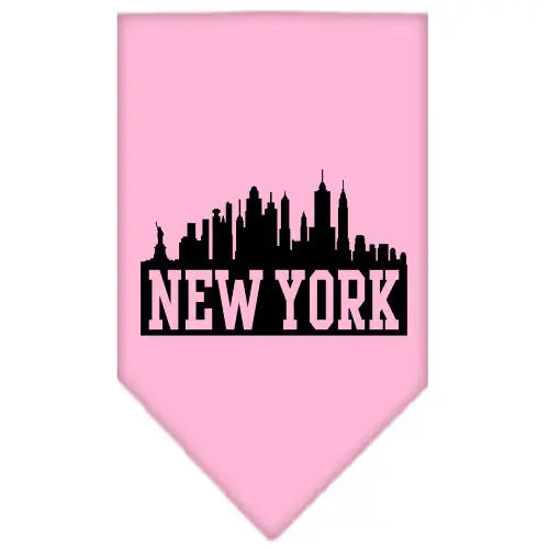 New York Skyline Screen Print Bandana Light Pink Small Default Title