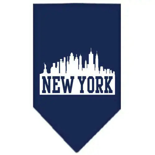 New-York-Skyline-Screen-Print-Bandana-Navy-Blue-Small-GreatEagleInc-319084211