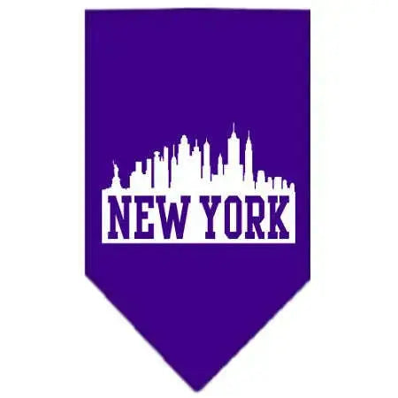New-York-Skyline-Screen-Print-Bandana-Purple-Large-GreatEagleInc-318541989