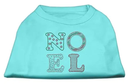 Noel Rhinestone Dog Shirt Aqua Xl Default Title