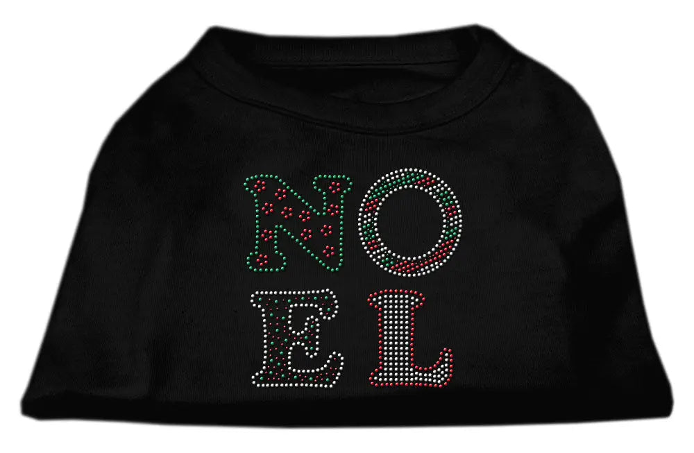 Noel Rhinestone Dog Shirt Black Med Default Title