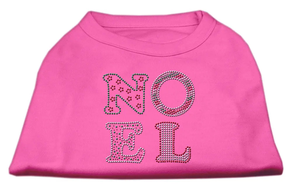 Noel Rhinestone Dog Shirt Bright Pink Lg Default Title
