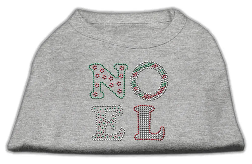 Noel Rhinestone Dog Shirt Grey Lg Default Title
