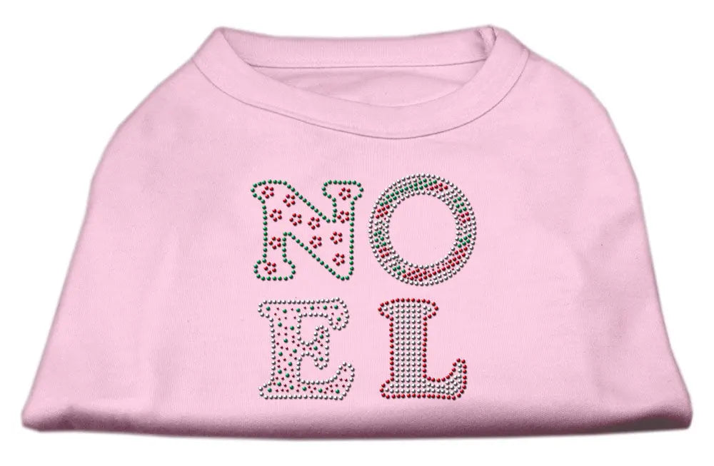 Noel Rhinestone Dog Shirt Light Pink Med Default Title