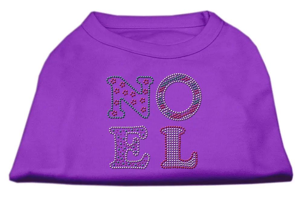 Noel Rhinestone Dog Shirt Purple Sm Default Title
