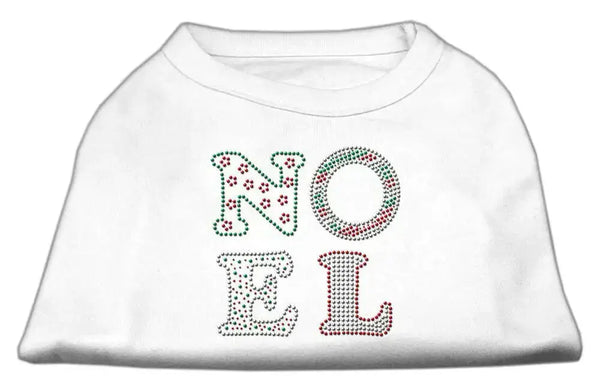 Noel-Rhinestone-Dog-Shirt-White-Lg-GreatEagleInc-318803159