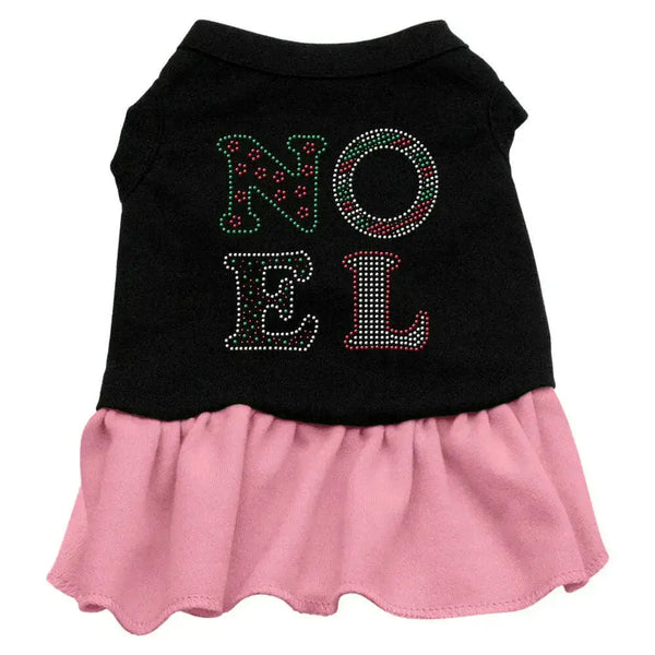 Noel-Rhinestone-Dress-Black-With-Pink-Lg-GreatEagleInc-319343036