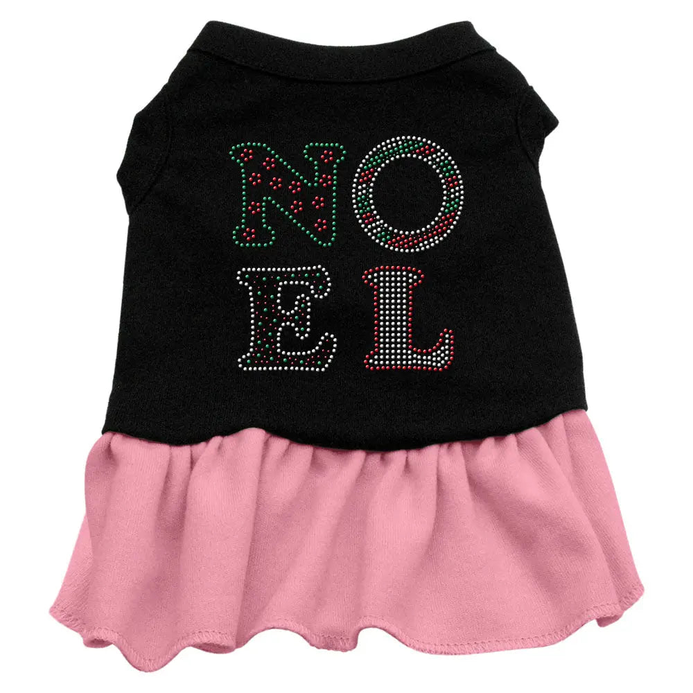 Noel Rhinestone Dress Black With Pink Sm Default Title