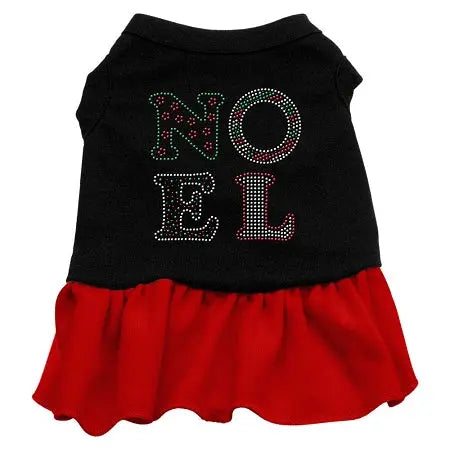 Noel Rhinestone Dress Black With Red Sm Default Title