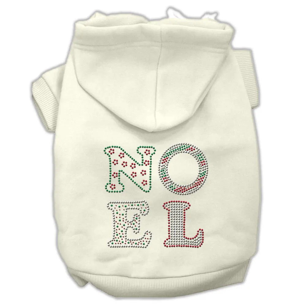 Noel Rhinestone Hoodies Cream L Default Title