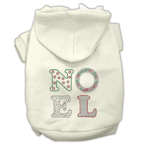 Noel Rhinestone Hoodies Cream L Default Title