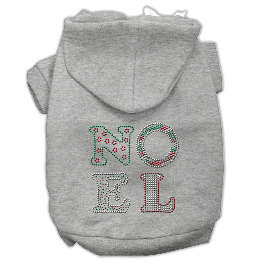 Noel Rhinestone Hoodies Grey Xs Default Title