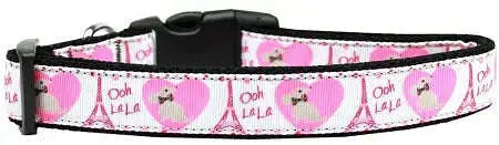Oh-La-La-Paris-Nylon-Dog-Collar-Sm-GreatEagleInc-318928889