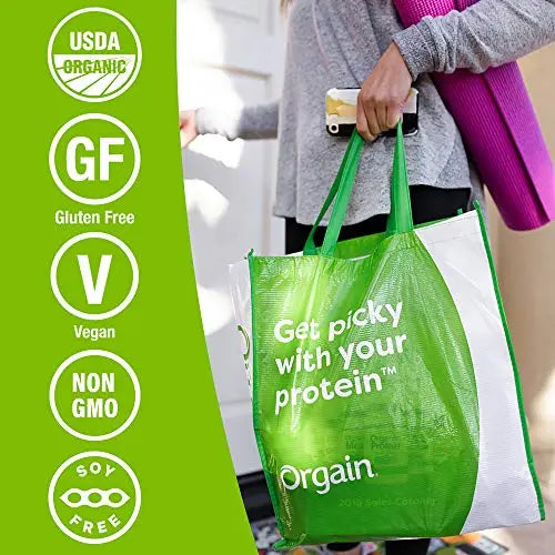 Orgain Organic Plant Based Protein Powder, Creamy Chocolate Fudge - Vegan, Low Net Carbs, Non Dairy, Gluten Free, Lactose Free, No Sugar Added, Soy Free, Kosher, Non-GMO, 2.03 Pound