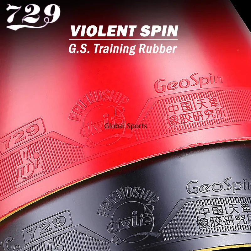 Original 729 Friendship GS Professional TrainingTable Tennis Rubber RITC Geo Spin Ping Pong Rubber Soft and Good Control