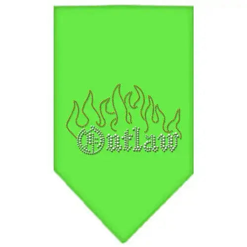 Outlaw-Rhinestone-Bandana-Lime-Green-Large-GreatEagleInc-333912716