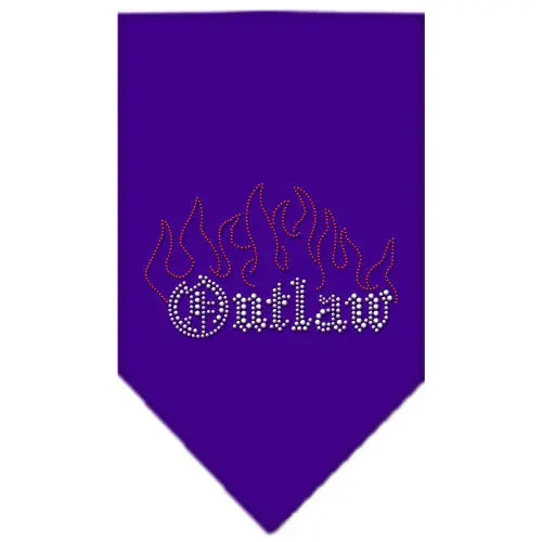 Outlaw Rhinestone Bandana Purple Large Default Title