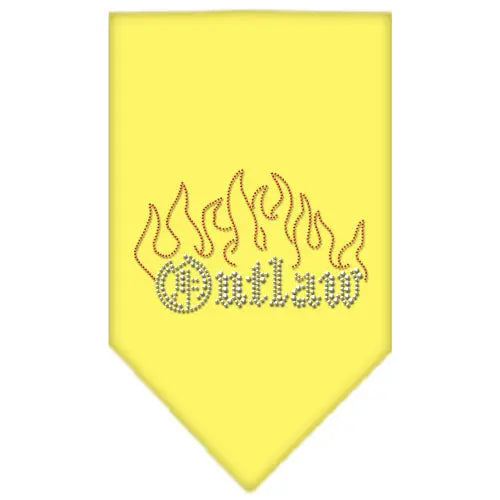 Outlaw Rhinestone Bandana Yellow Small Default Title