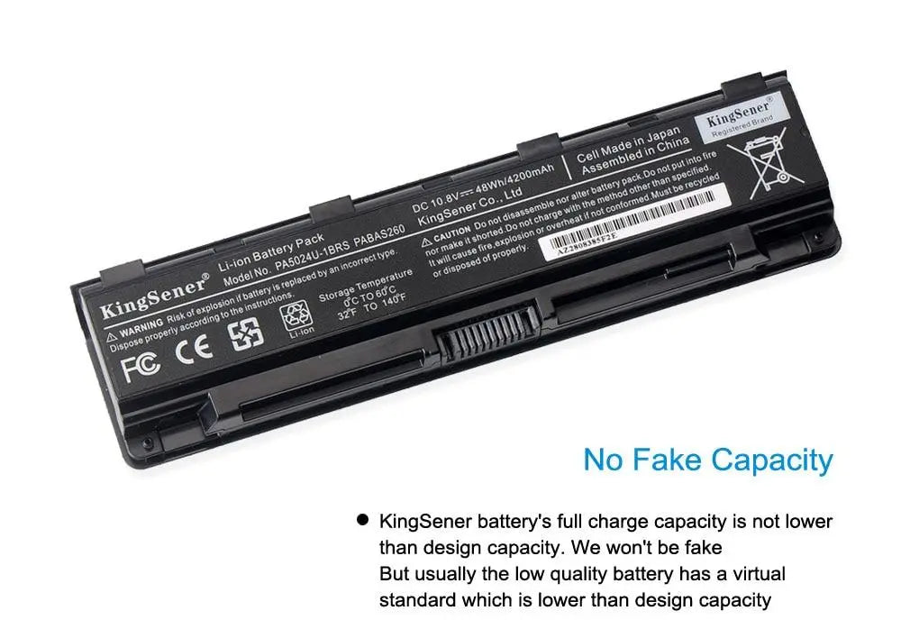 PA5024U Laptop Battery For Toshiba Satellite C800 C850 C870 L800 L830 L840 L850 L855 L870 PA5025U PA5024U-1BRS PABAS260 - GreatEagleInc