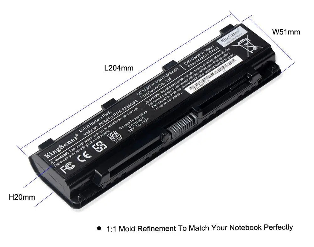 PA5024U Laptop Battery For Toshiba Satellite C800 C850 C870 L800 L830 L840 L850 L855 L870 PA5025U PA5024U-1BRS PABAS260 - GreatEagleInc