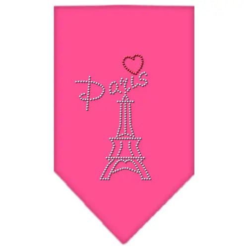 Paris Rhinestone Bandana Bright Pink Small Default Title