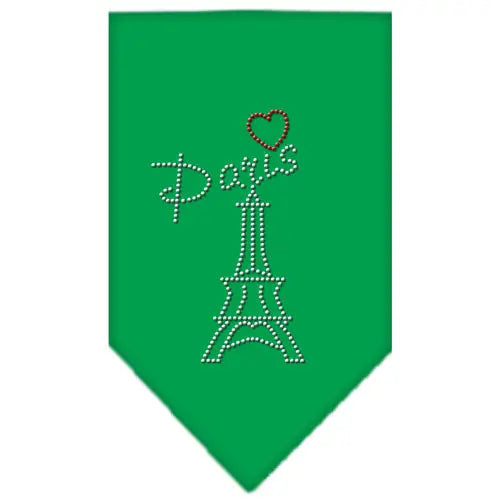 Paris Rhinestone Bandana Emerald Green Small Default Title
