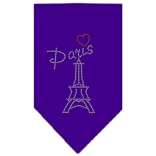 Paris Rhinestone Bandana Purple Small Default Title